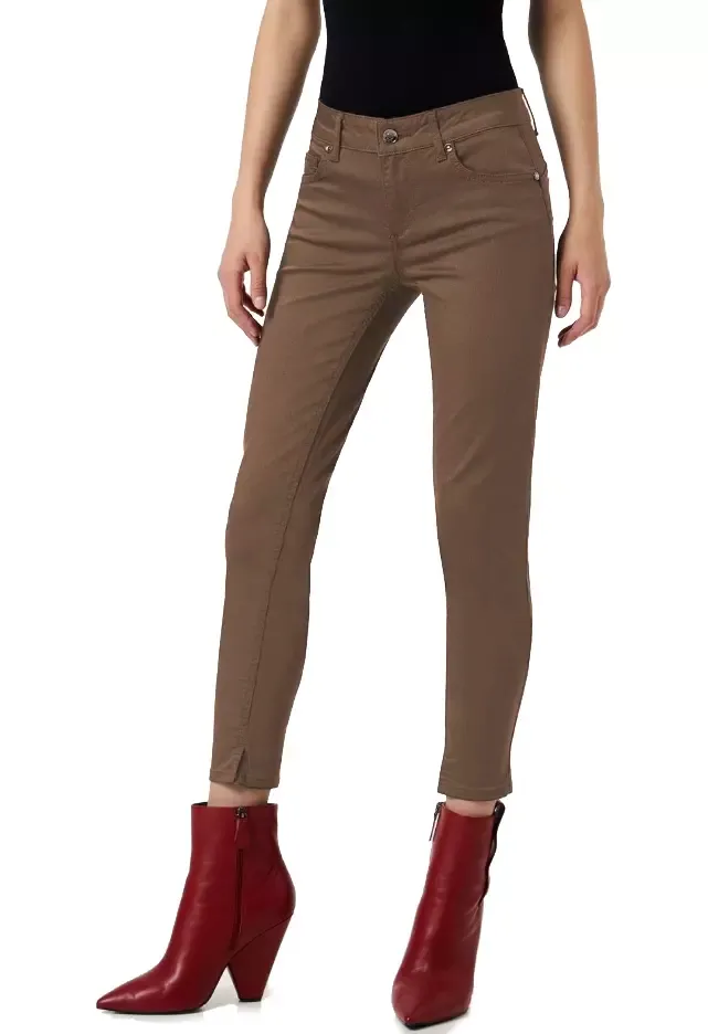 Liu Jo Women's Chic High-Waisted Slim Fit Pants in Pink