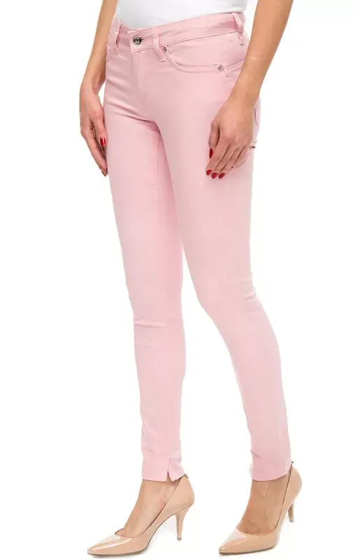 Liu Jo Women's High-Waisted Pink Slim Fit Pants