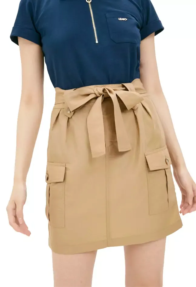 Liu Jo Women's Chic Linen-Blend Skirt with Stylish Pockets