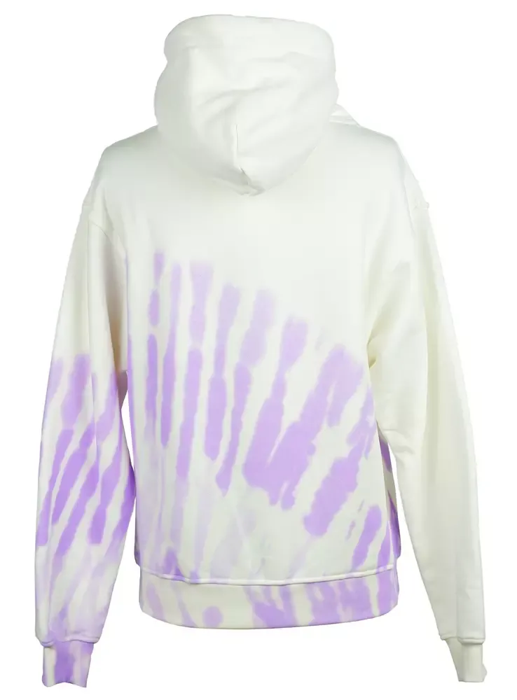 Comme Des Fuckdown Women's Chic Graphic Print Cotton Hoodie - Pristine White