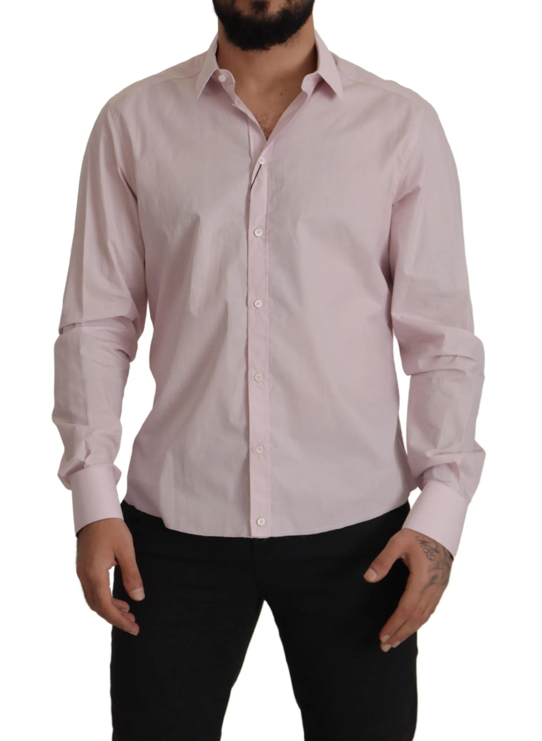 Dolce & Gabbana Men's Elegant Slim Fit Cotton Dress Shirt