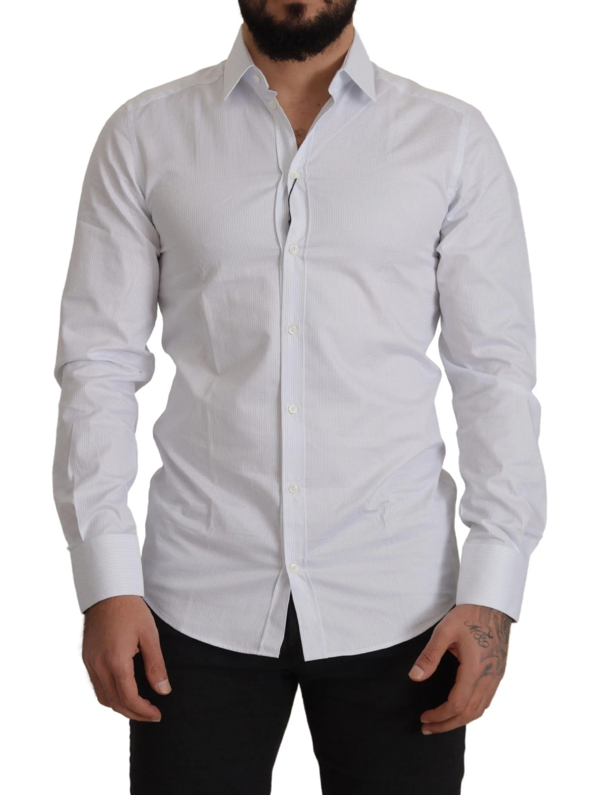 Dolce & Gabbana Men's Elegant Slim Fit Cotton Dress Shirt