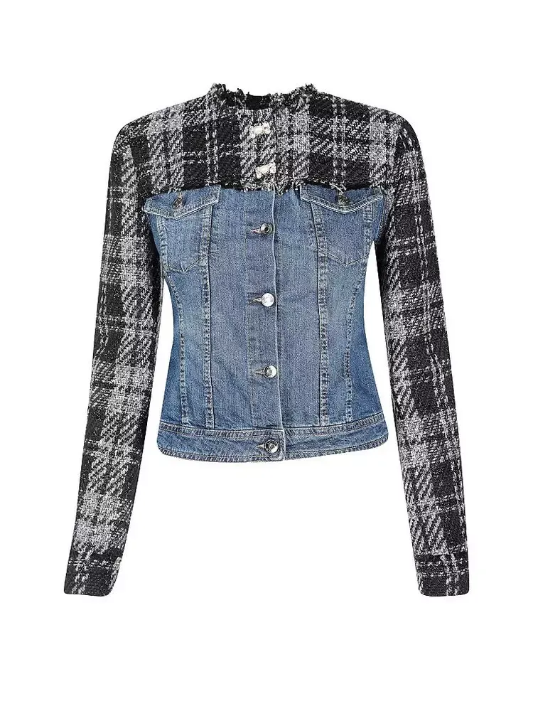 Liu Jo Women's Chic Denim Jacket with Lurex Details