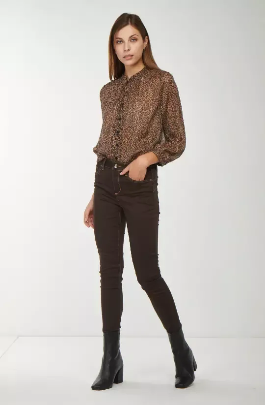 Liu Jo Women's High-Waisted Slim Fit Trousers With Seams Detail
