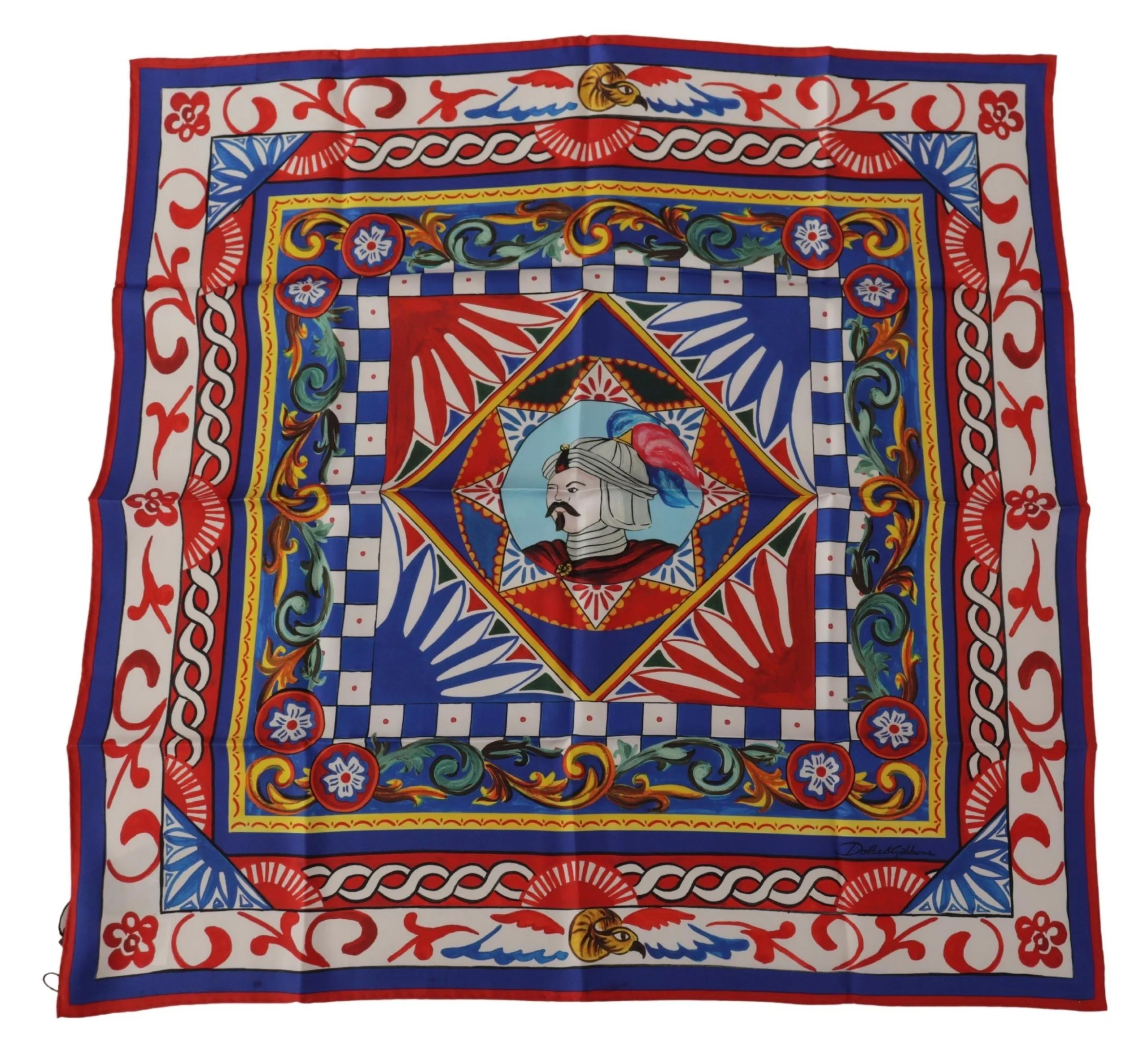 Dolce & Gabbana Elegant Multicolor Silk Men's Square Scarf
