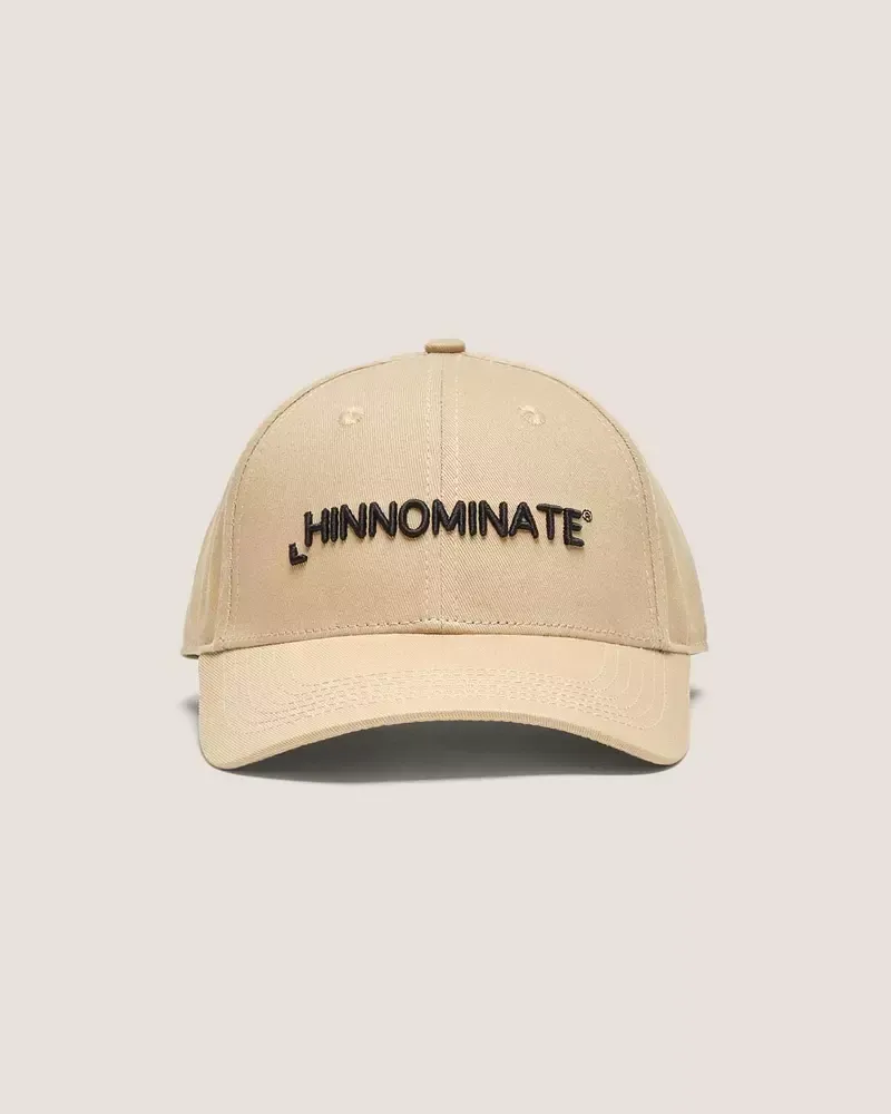 Hinnominate Women's Beige Embroidered Logo Cotton Hat