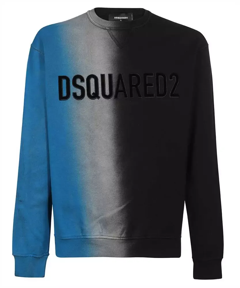 Dsquared² Men's Vintage Tie-Dye Embossed Logo Sweatshirt