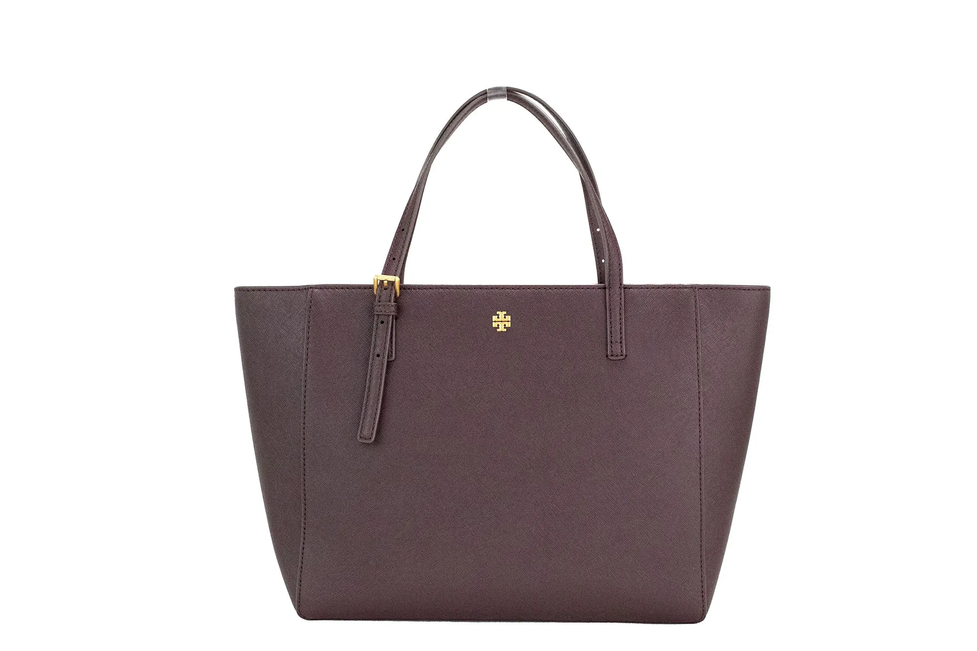 Tory Burch Women's Emerson Small Tempranillo Saffiano Leather Tote Handbag