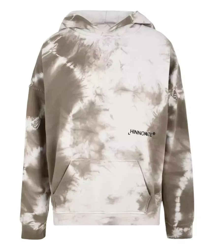 Hinnominate Men's Chic Tie-Dye Cotton Hoodie with Logo Detail