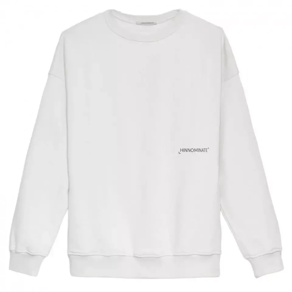 Hinnominate Men's Crisp White Cotton Long Sleeve Sweatshirt