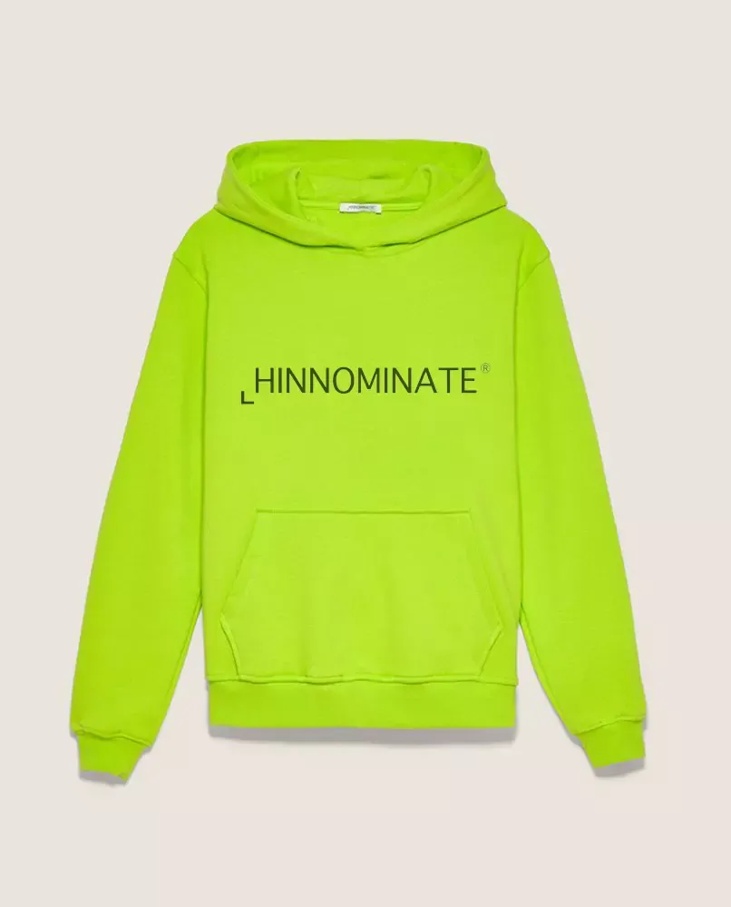Hinnominate Men's Apple Green Logo Print Hoodie - Long Sleeve