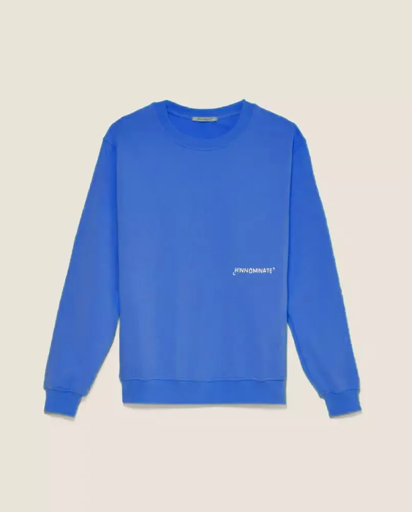 Hinnominate Men's Cobalt Blue Cotton Long Sleeve Sweatshirt