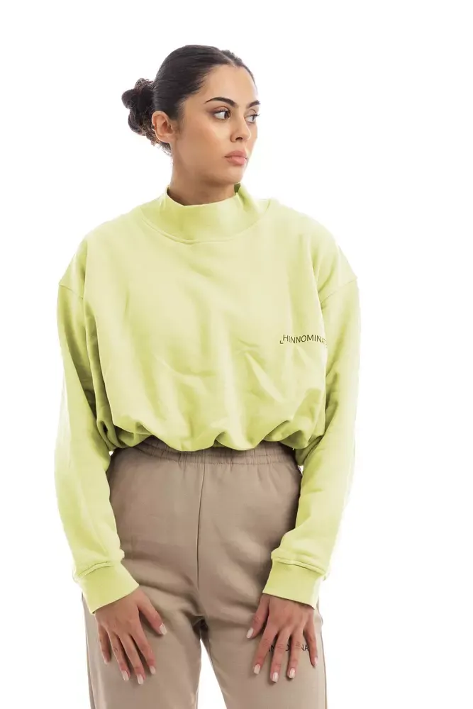 Hinnominate Women's Chic Yellow Cotton Turtleneck Sweater