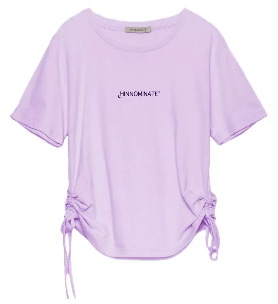 Hinnominate Women's Elegant Gathered Jersey T-Shirt with Laces