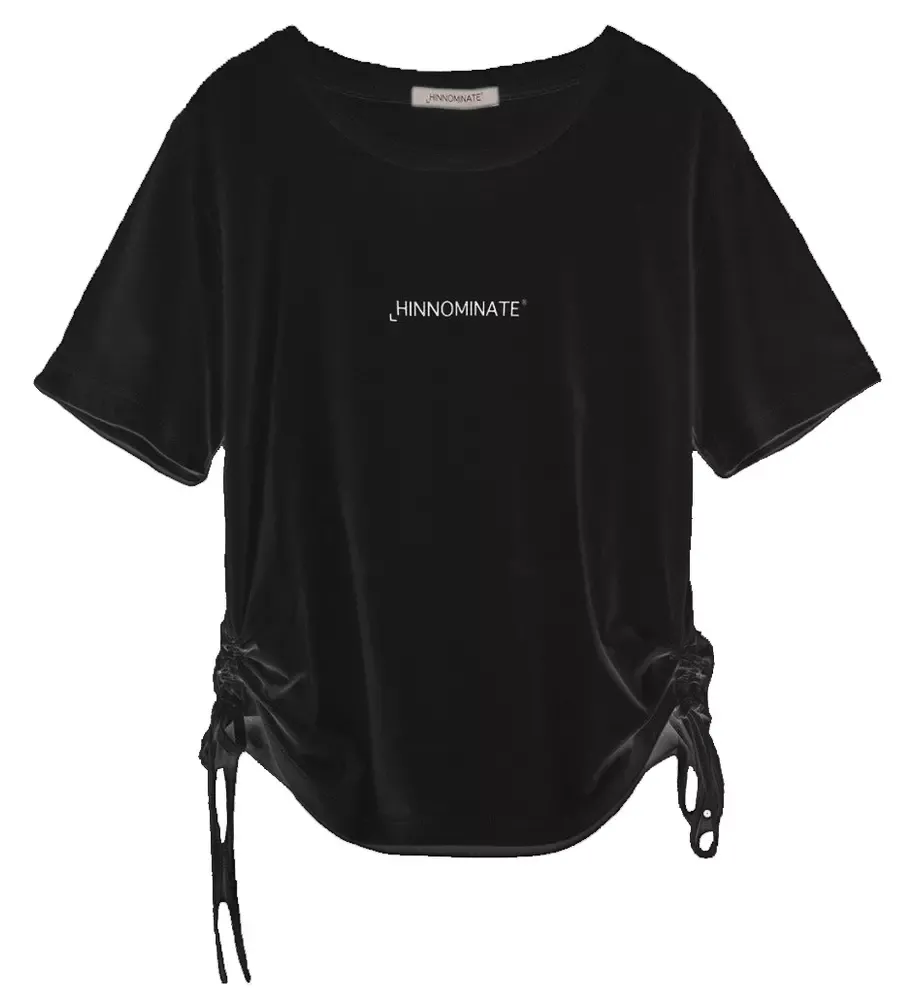 Hinnominate Women's Elegant Gathered Jersey T-Shirt with Laces