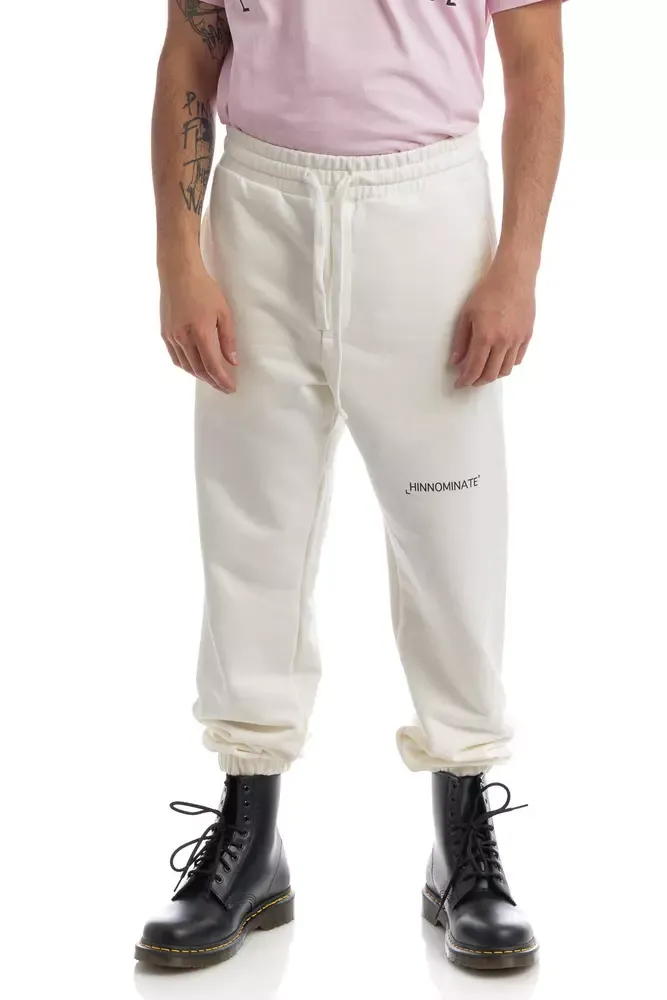 Hinnominate Men's Elegant White Stretch Cotton Trousers