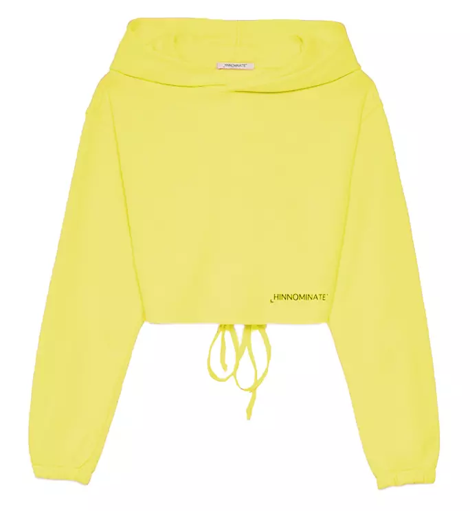 Hinnominate Women's Chic Yellow Cotton Hooded Sweatshirt