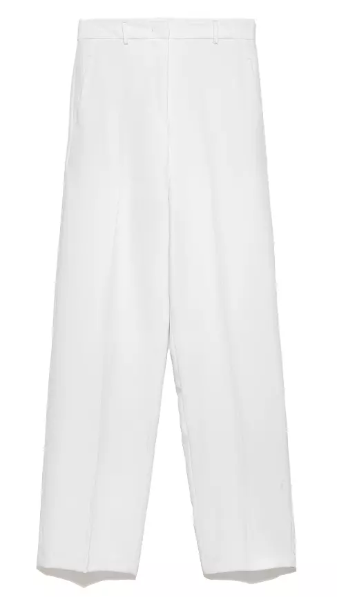Hinnominate Women's Elegant White Straight Trousers with Pockets