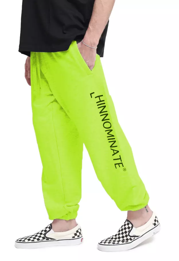 Hinnominate Men's Elegant Green Cotton Sweatpants with Logo