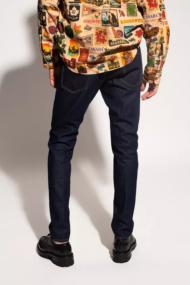 Dsquared² Men's Navy Blue Cool Guy Tapered Jeans
