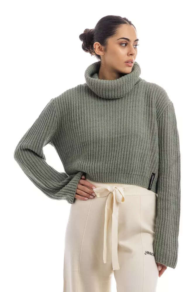 Hinnominate Women's Chic Ribbed Turtleneck Cropped Sweater