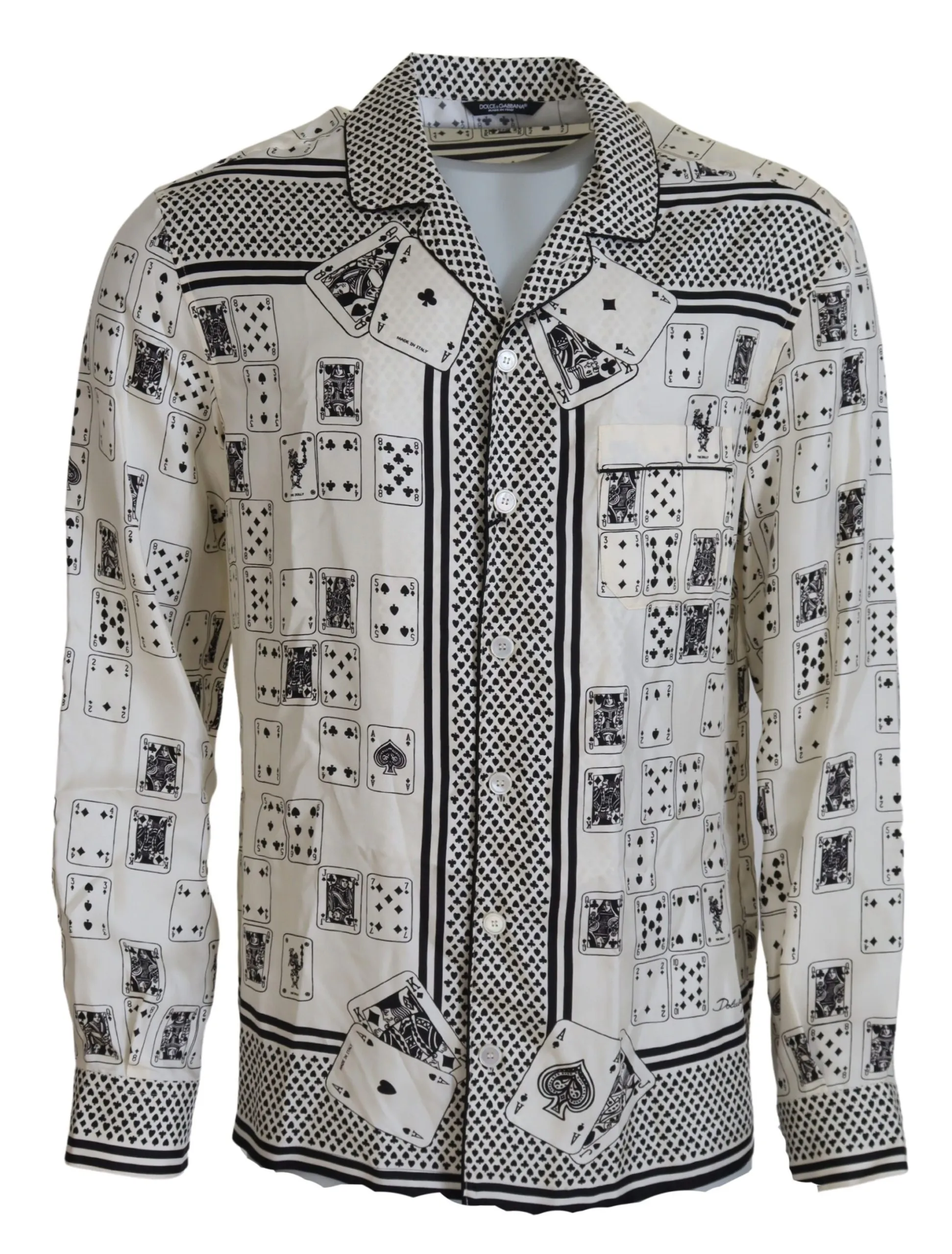 Dolce & Gabbana Men's Elegant Satin Casual Men's Silk Shirt