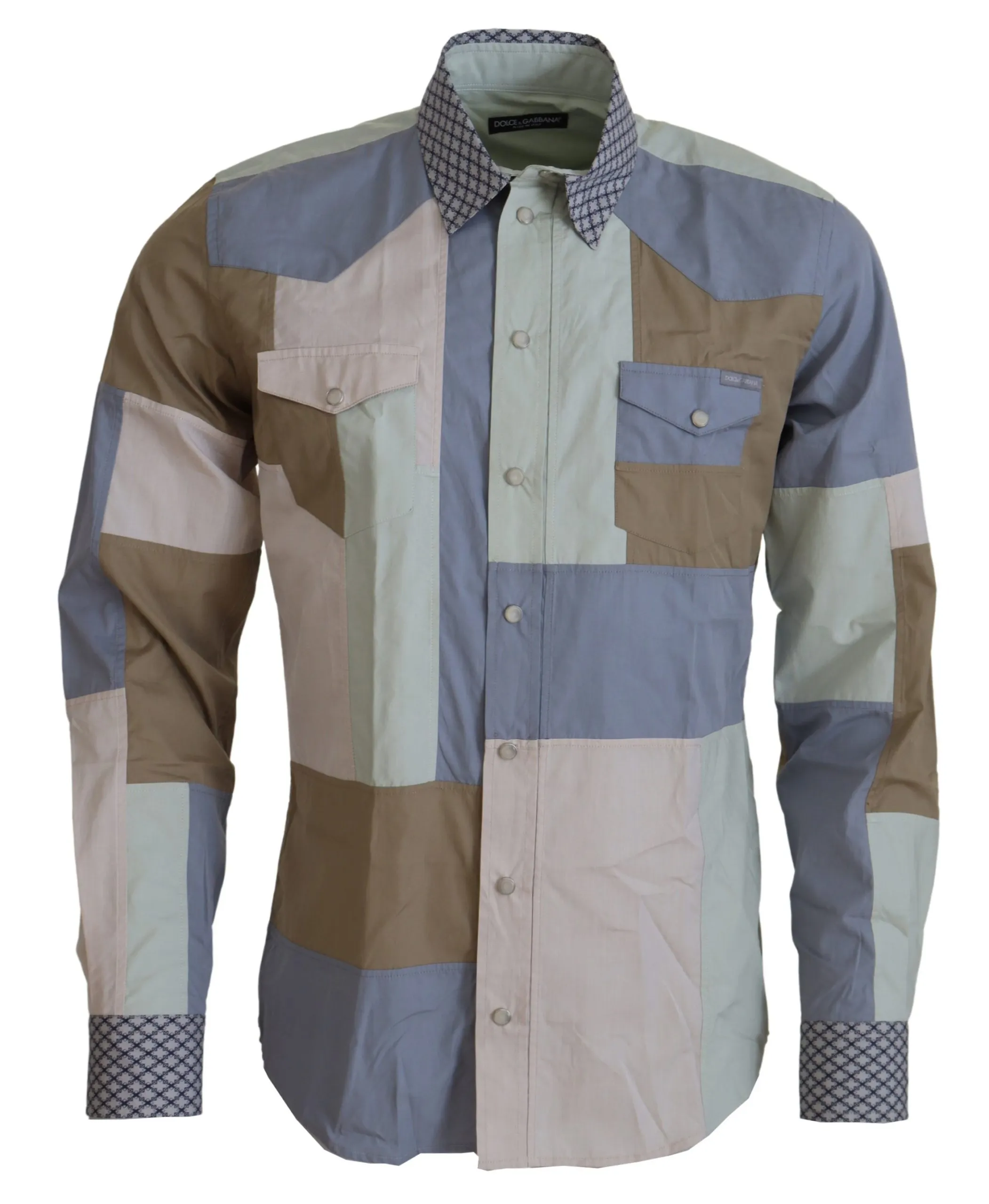 Dolce & Gabbana Men's Multicolor Slim Fit Casual Shirt