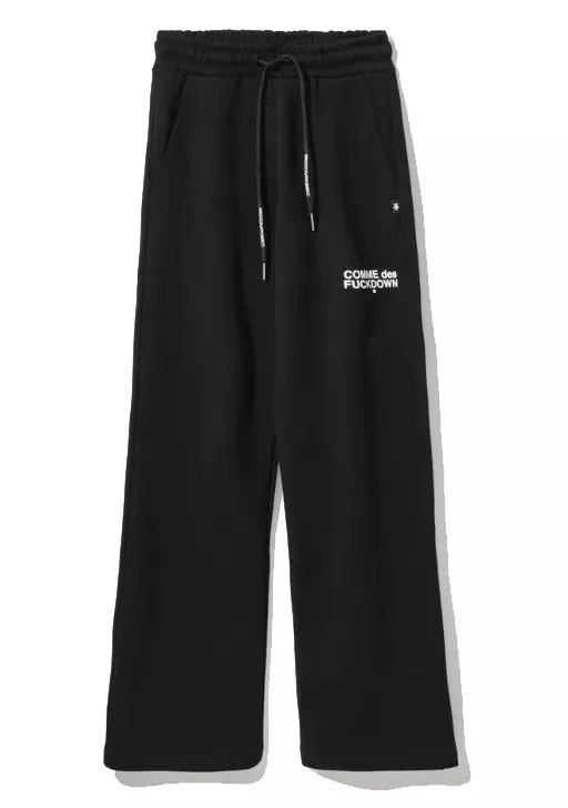 Comme Des Fuckdown Women's Elegant Stretch Palazzo Pants with Logo Print