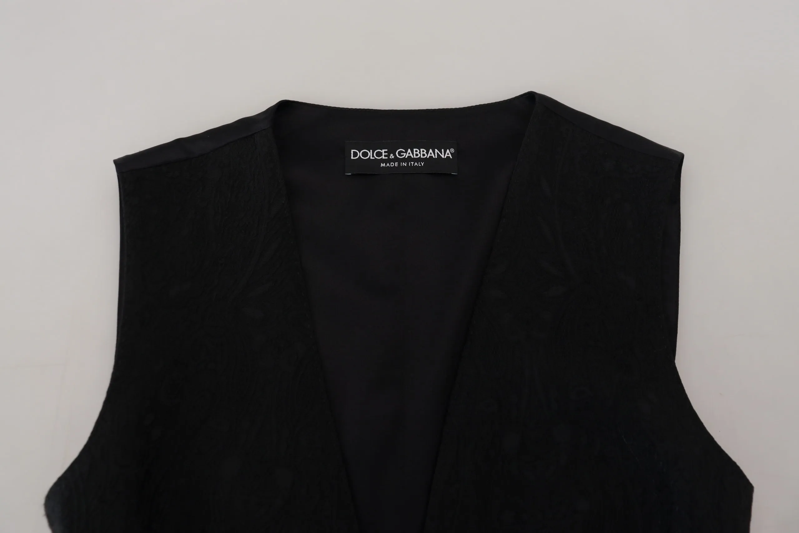 Dolce & Gabbana Women's Elegant Black Silk Blend Waistcoat Vest