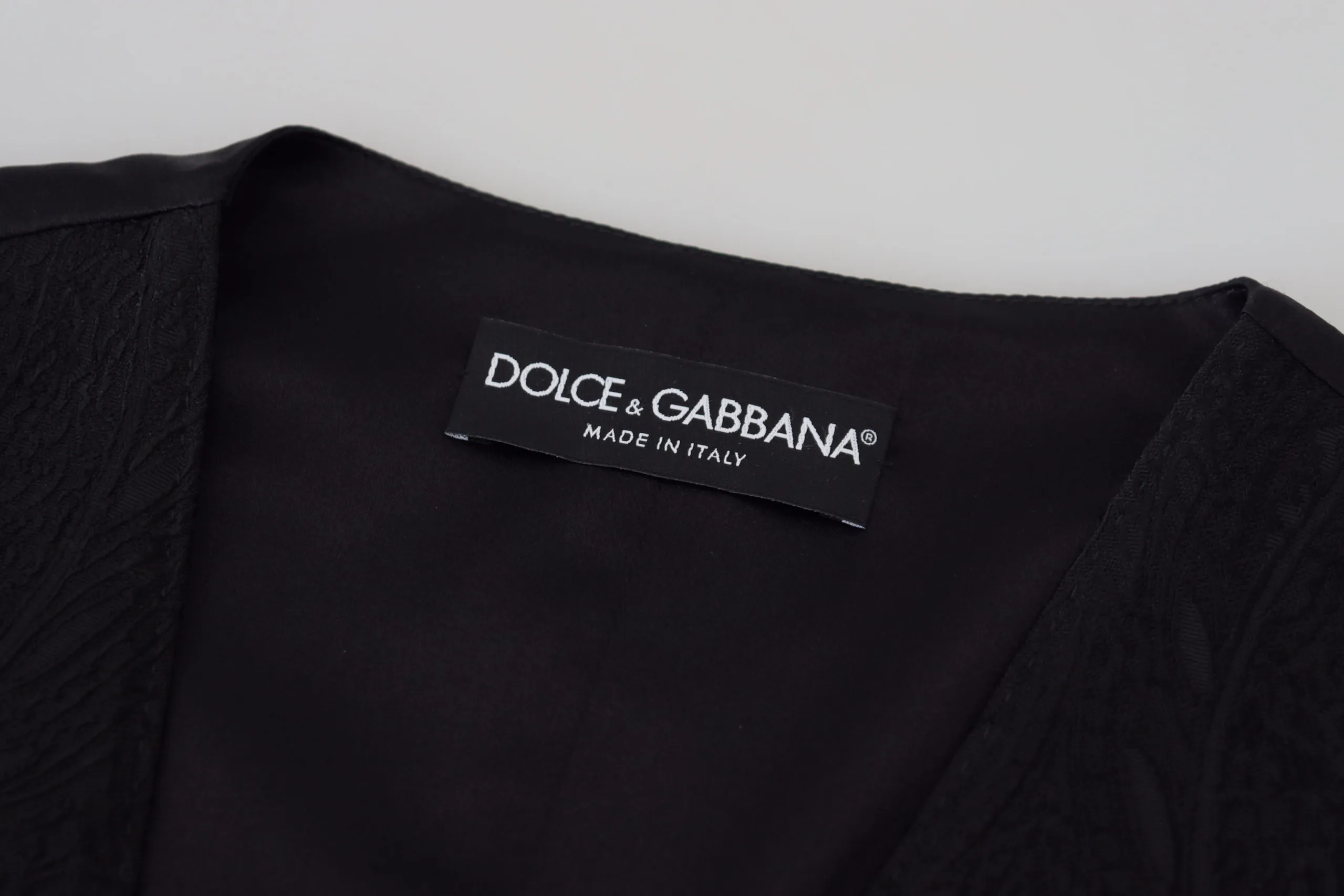 Dolce & Gabbana Women's Elegant Black Silk Blend Waistcoat Vest