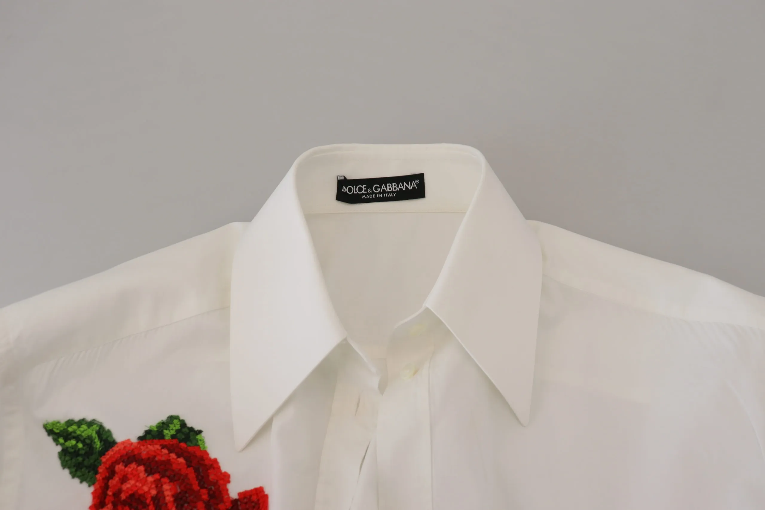 Dolce & Gabbana Women's Elegant Floral Embroidered Silk Blend Shirt