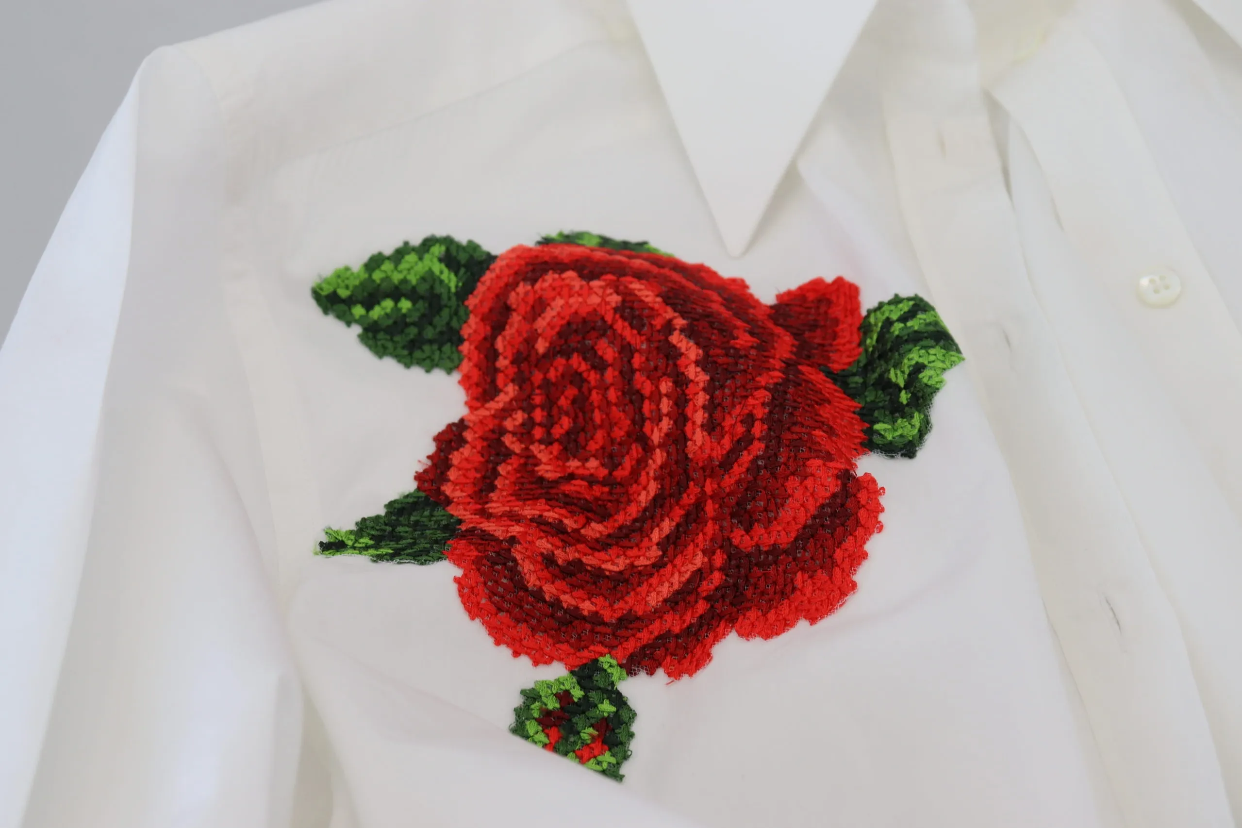 Dolce & Gabbana Women's Elegant Floral Embroidered Silk Blend Shirt