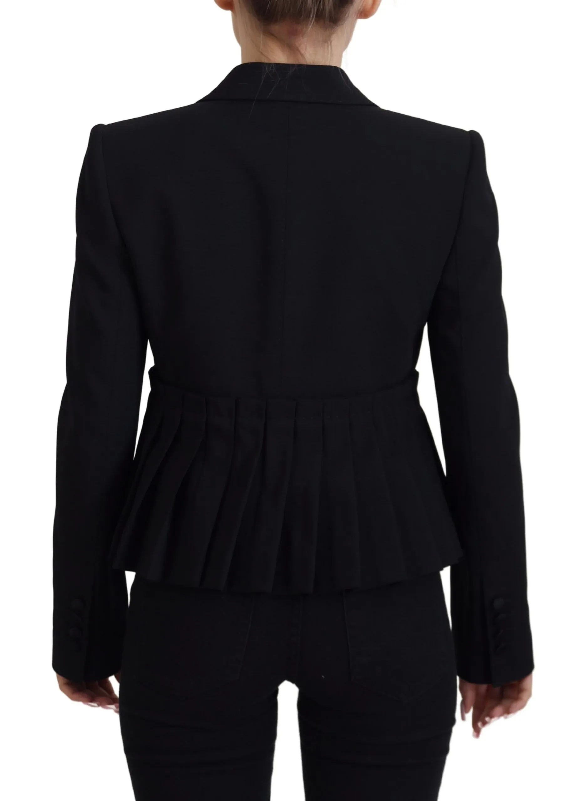 Dolce & Gabbana Women's Elegant Black Stretch Wool Blazer