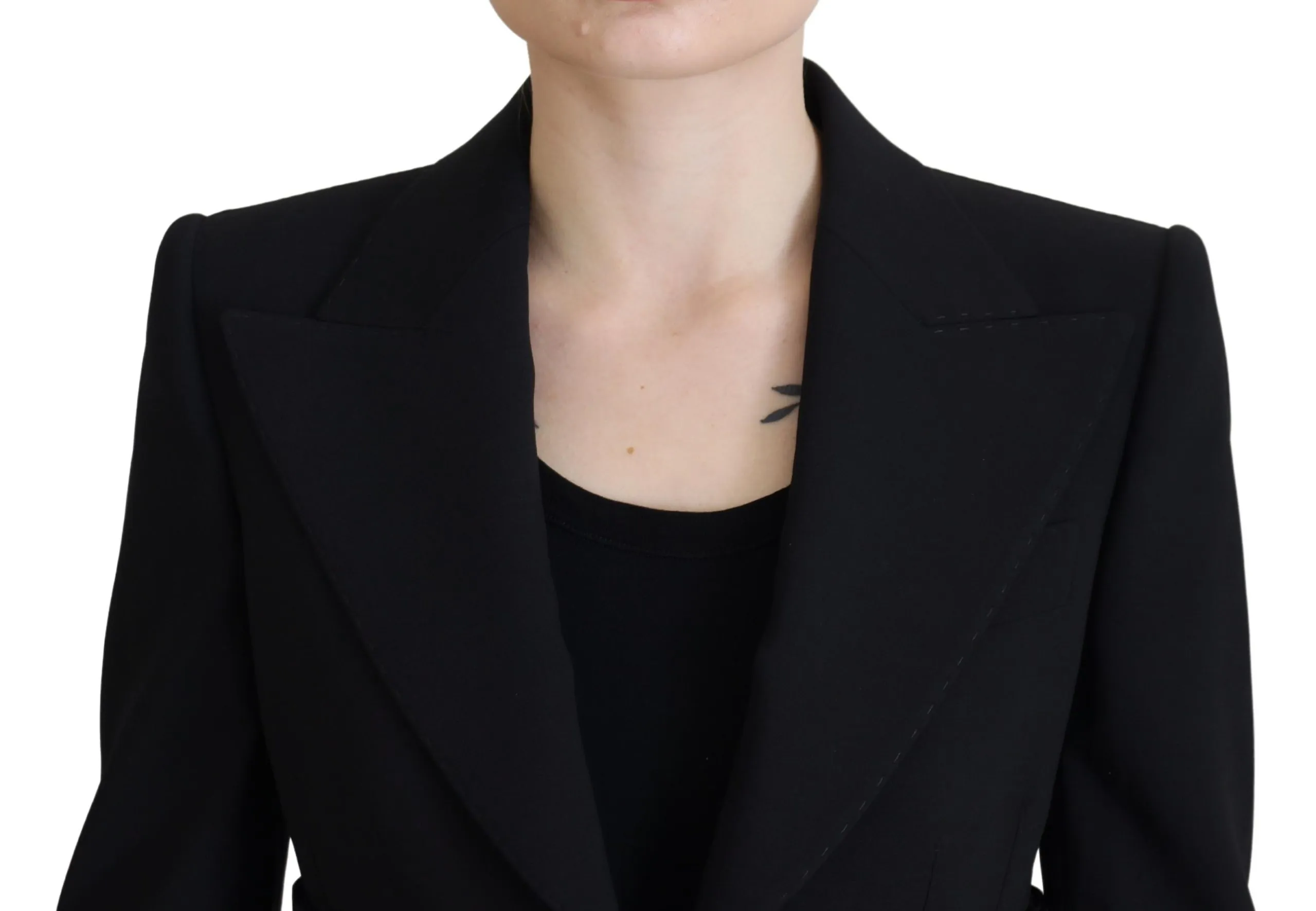 Dolce & Gabbana Women's Elegant Black Stretch Wool Blazer