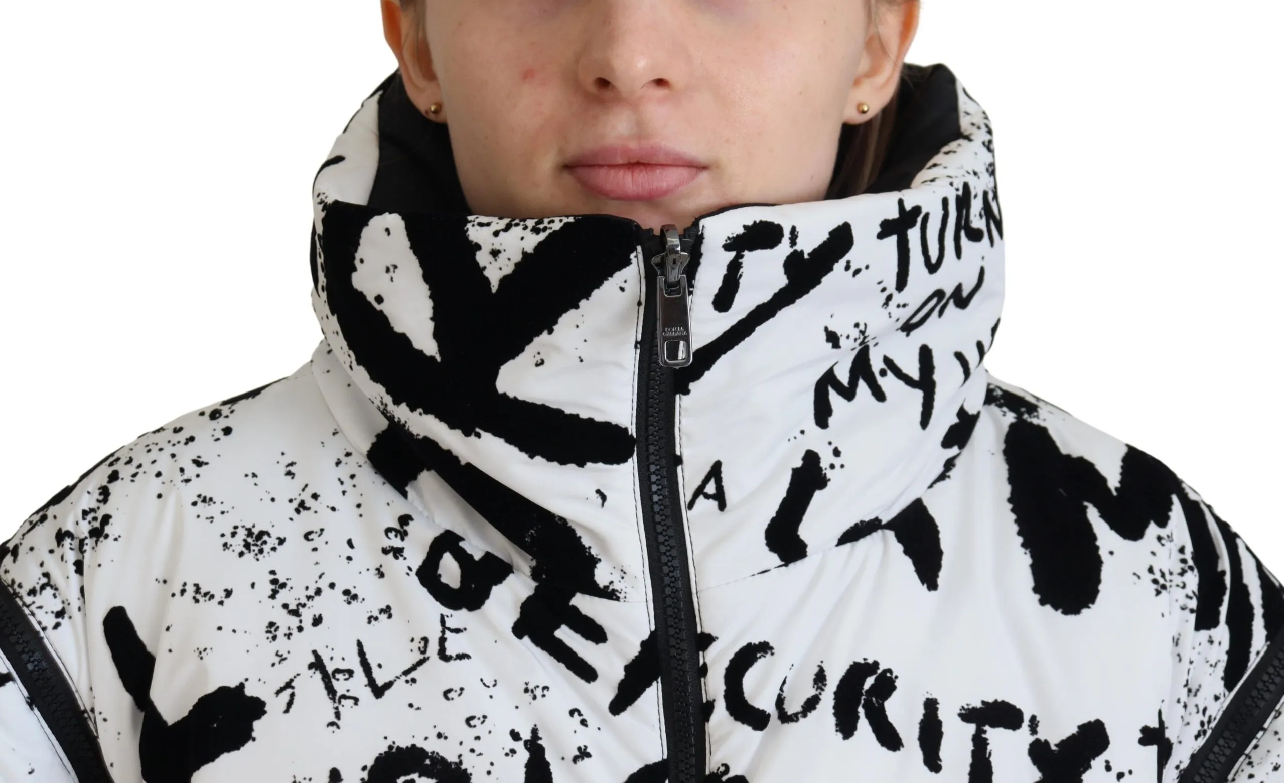Dolce & Gabbana Women's Elegant Graphic Print Zip Jacket