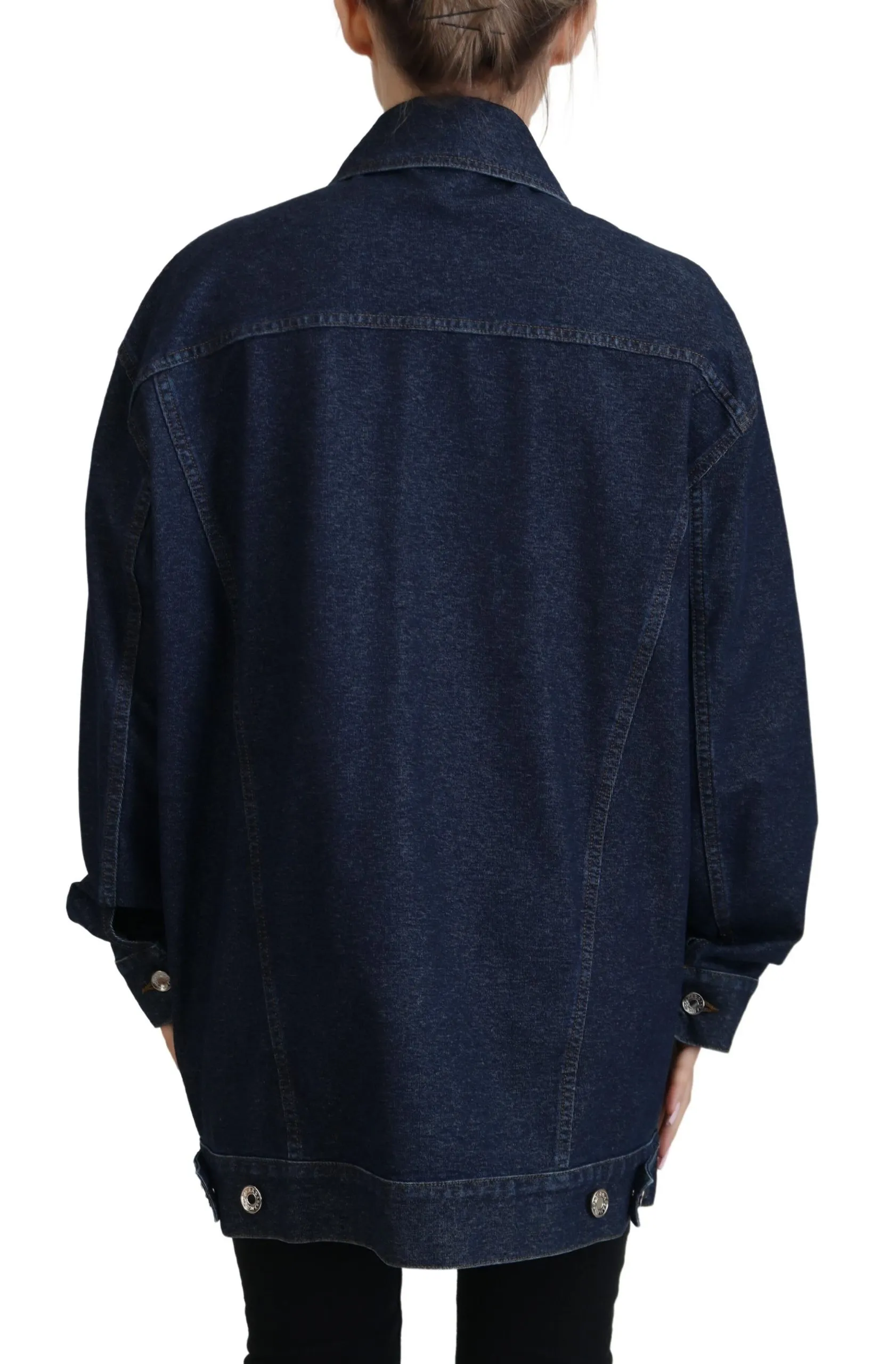 Dolce & Gabbana Women's Elegant Blue Denim Button-Down Jacket