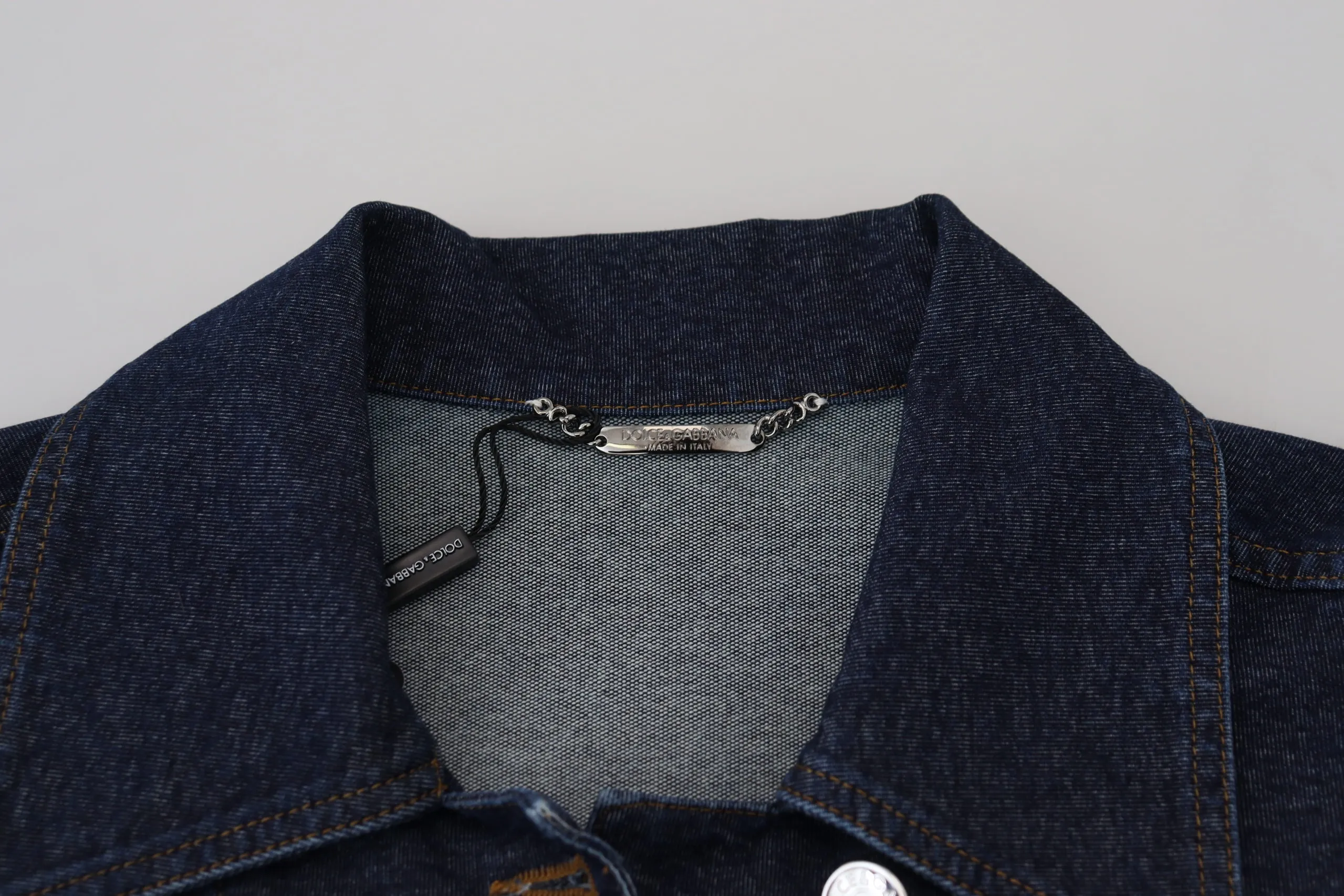 Dolce & Gabbana Women's Elegant Blue Denim Button-Down Jacket