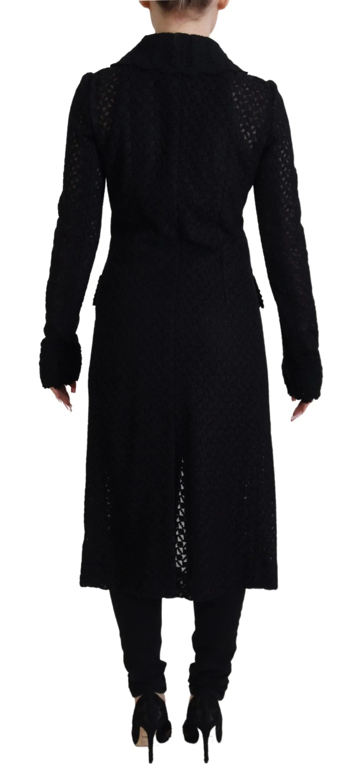 Dolce & Gabbana Women's Classic Button Down Knitted Long Jacket