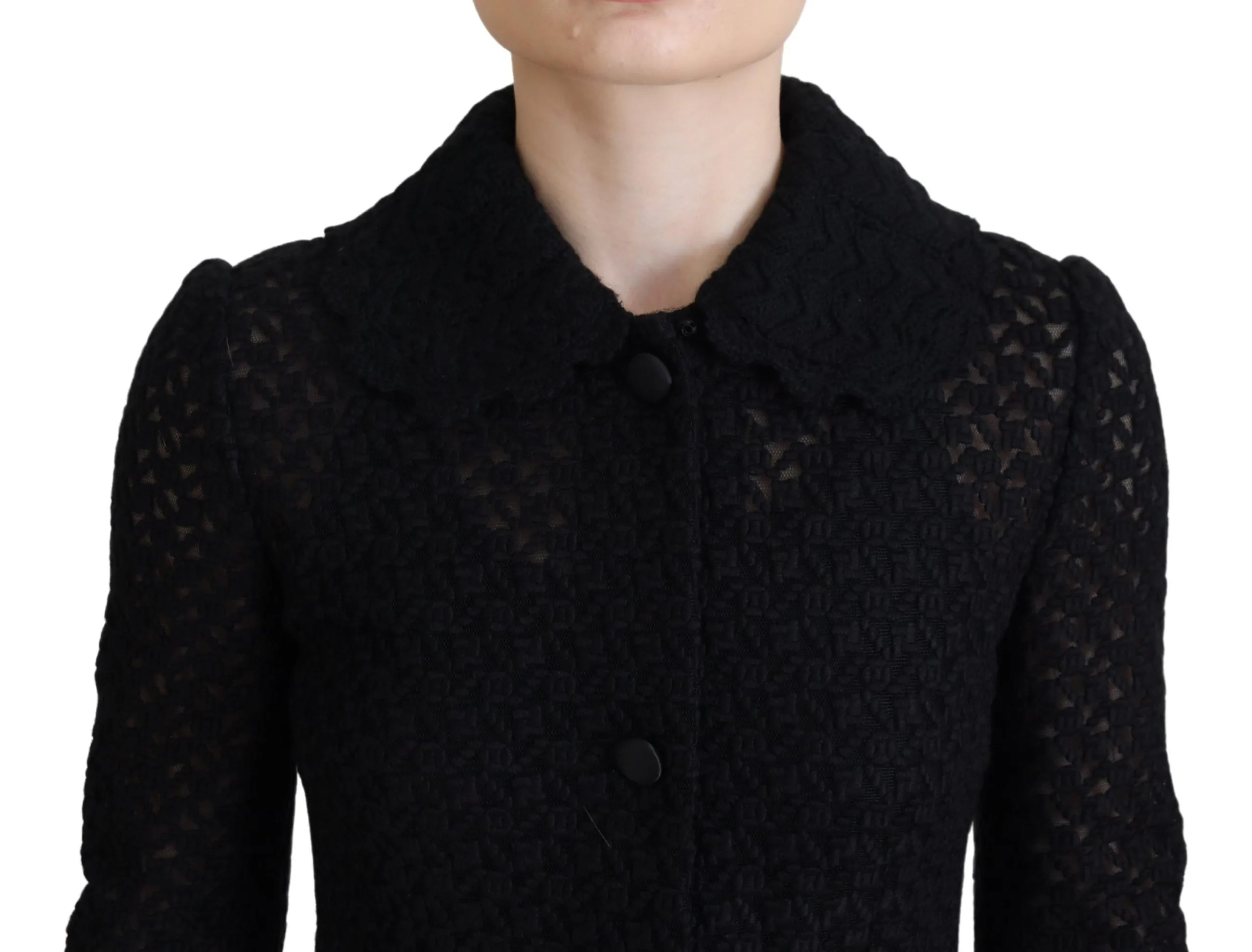 Dolce & Gabbana Women's Classic Button Down Knitted Long Jacket