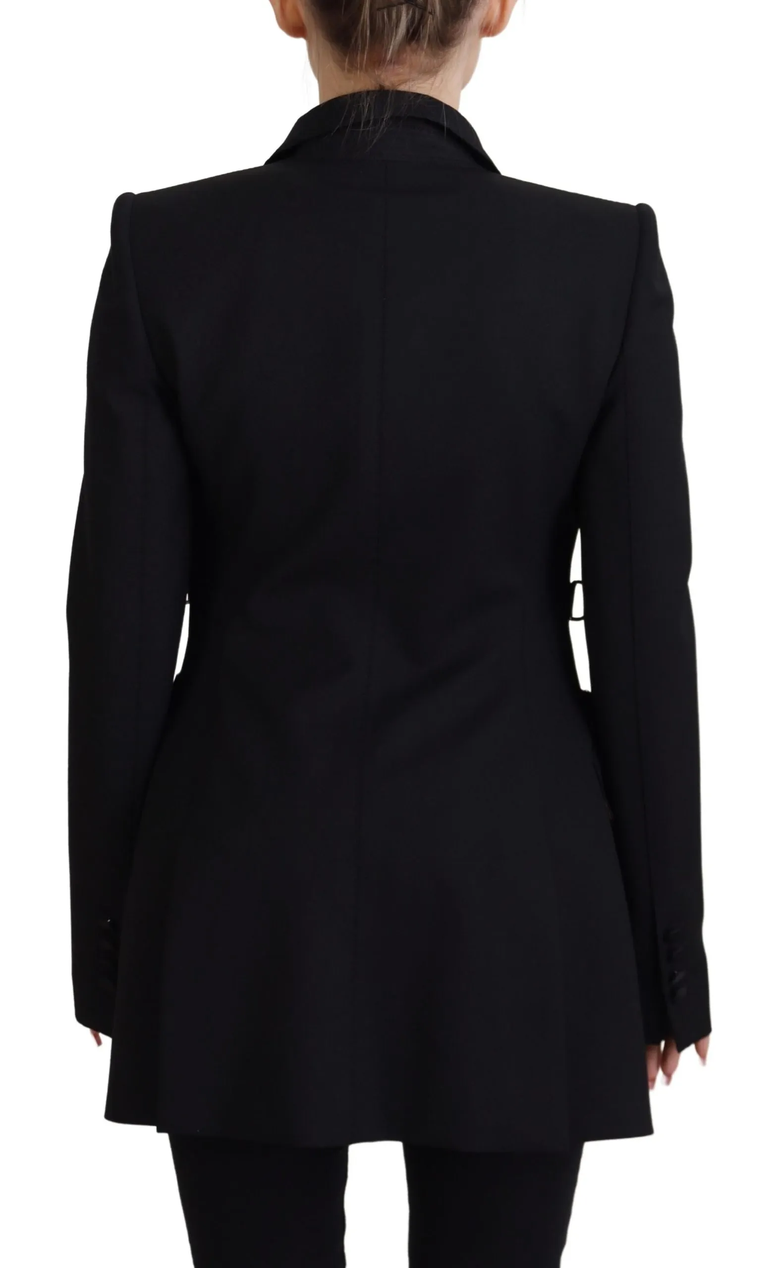 Dolce & Gabbana Women's Elegant Black Wool Blend Jacket with Embellishments