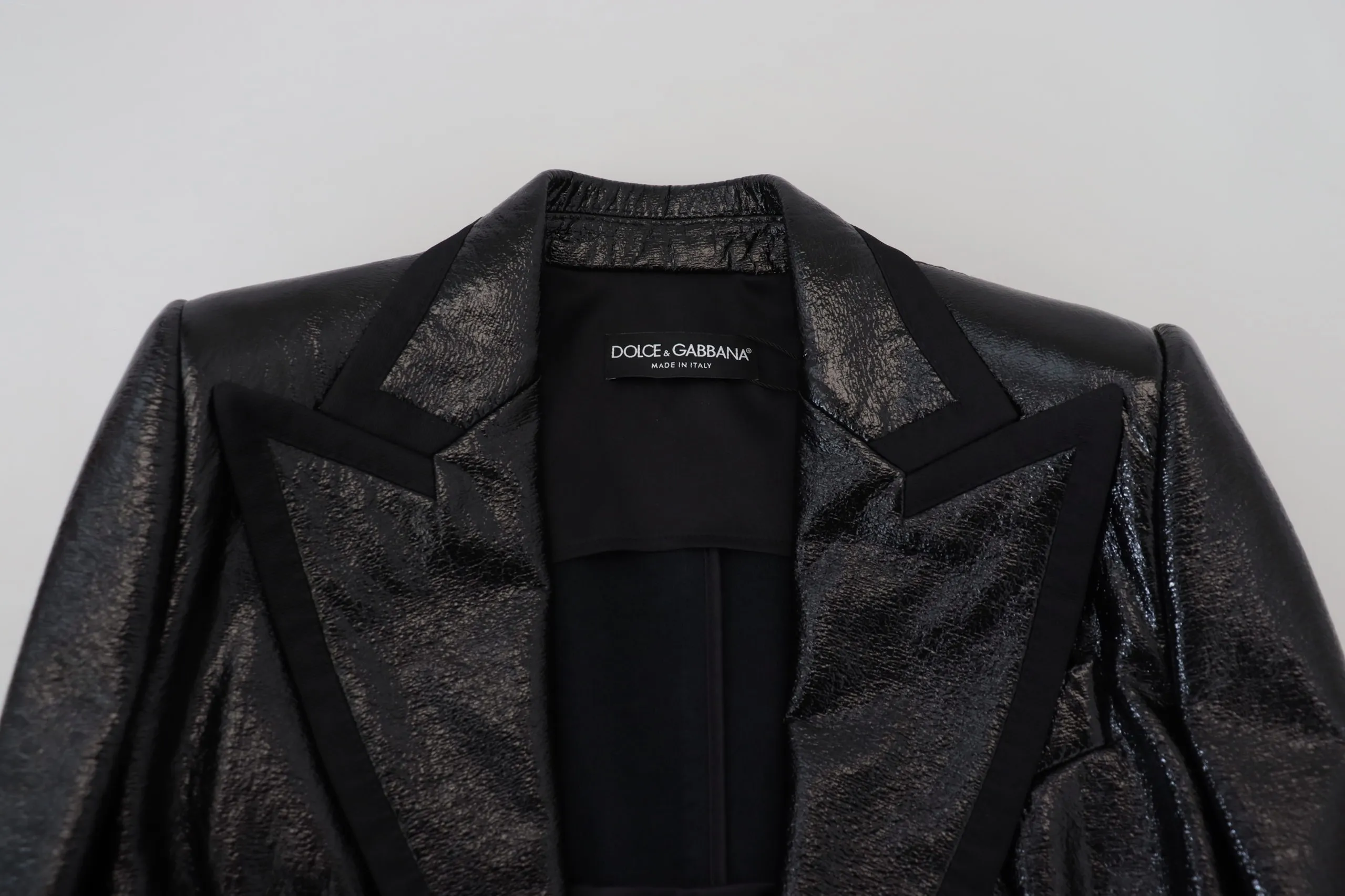 Dolce & Gabbana Women's Elegant Cropped Black Designer Jacket