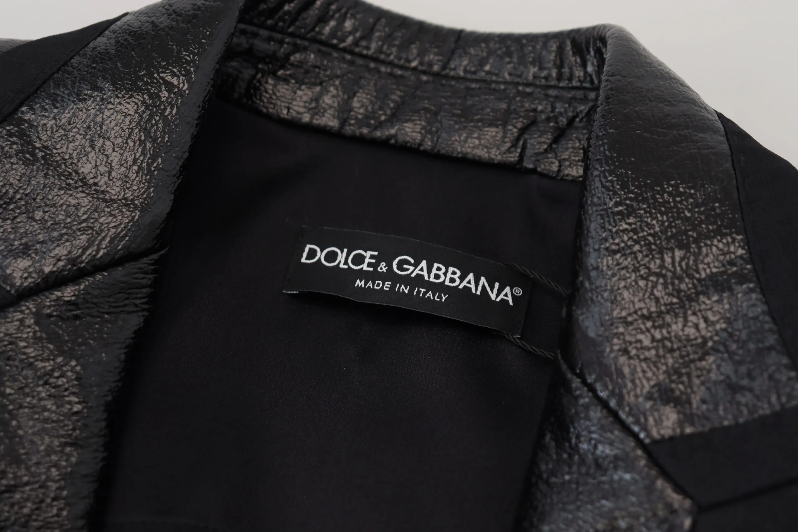 Dolce & Gabbana Women's Elegant Cropped Black Designer Jacket