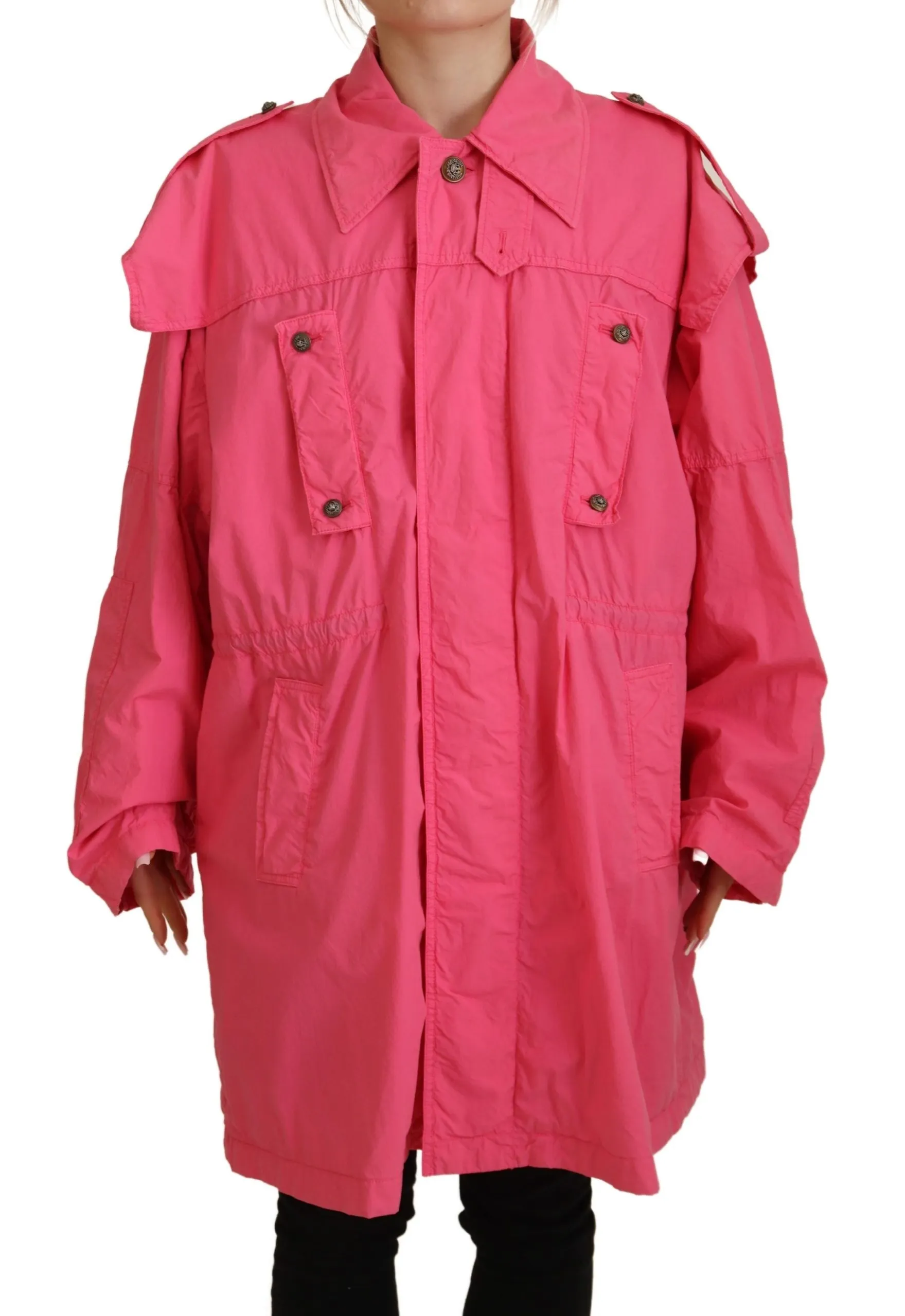 Dolce & Gabbana Women's Chic Pink Windbreaker Jacket