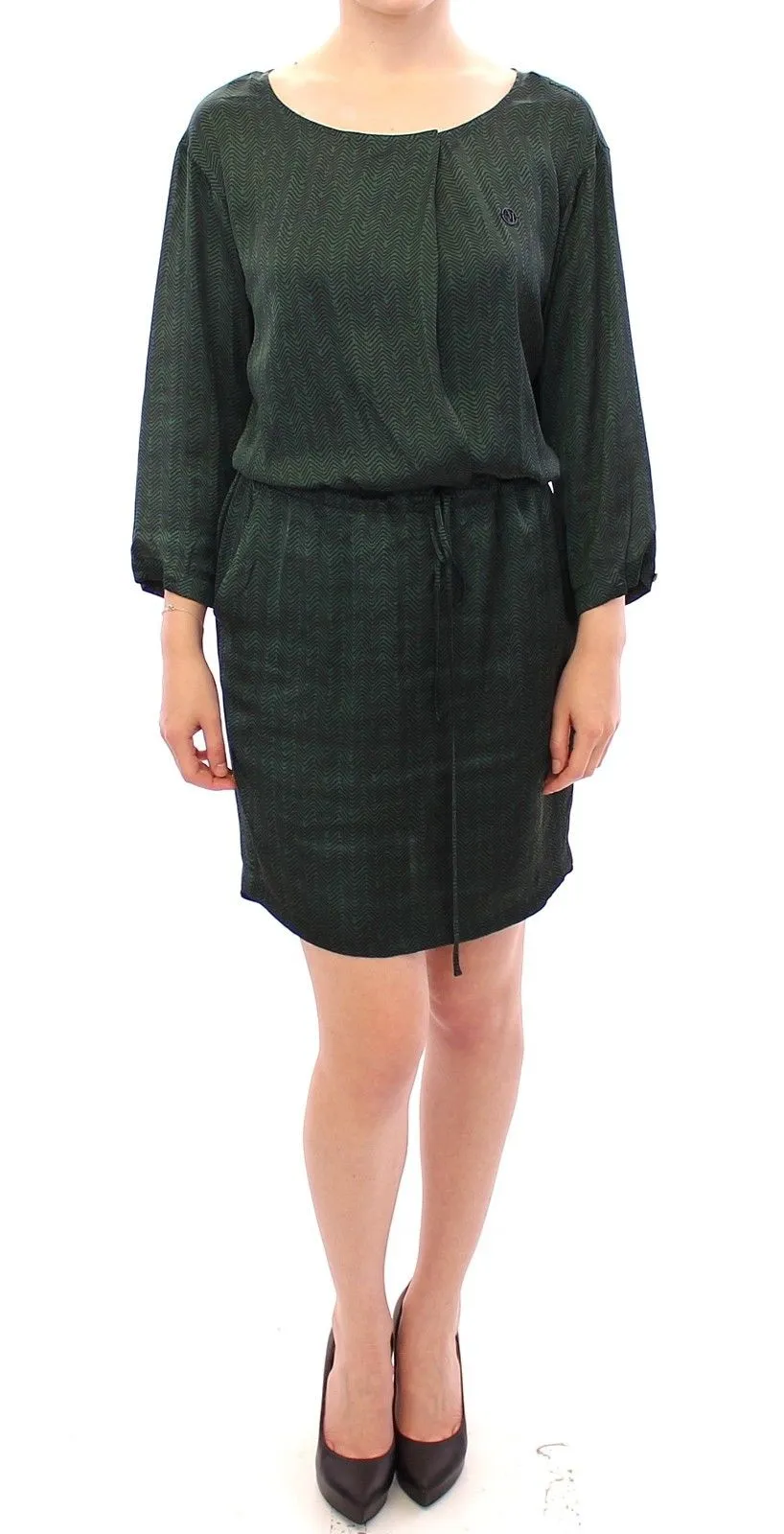 Armani Women's Elegant Green Zig Zag Dress