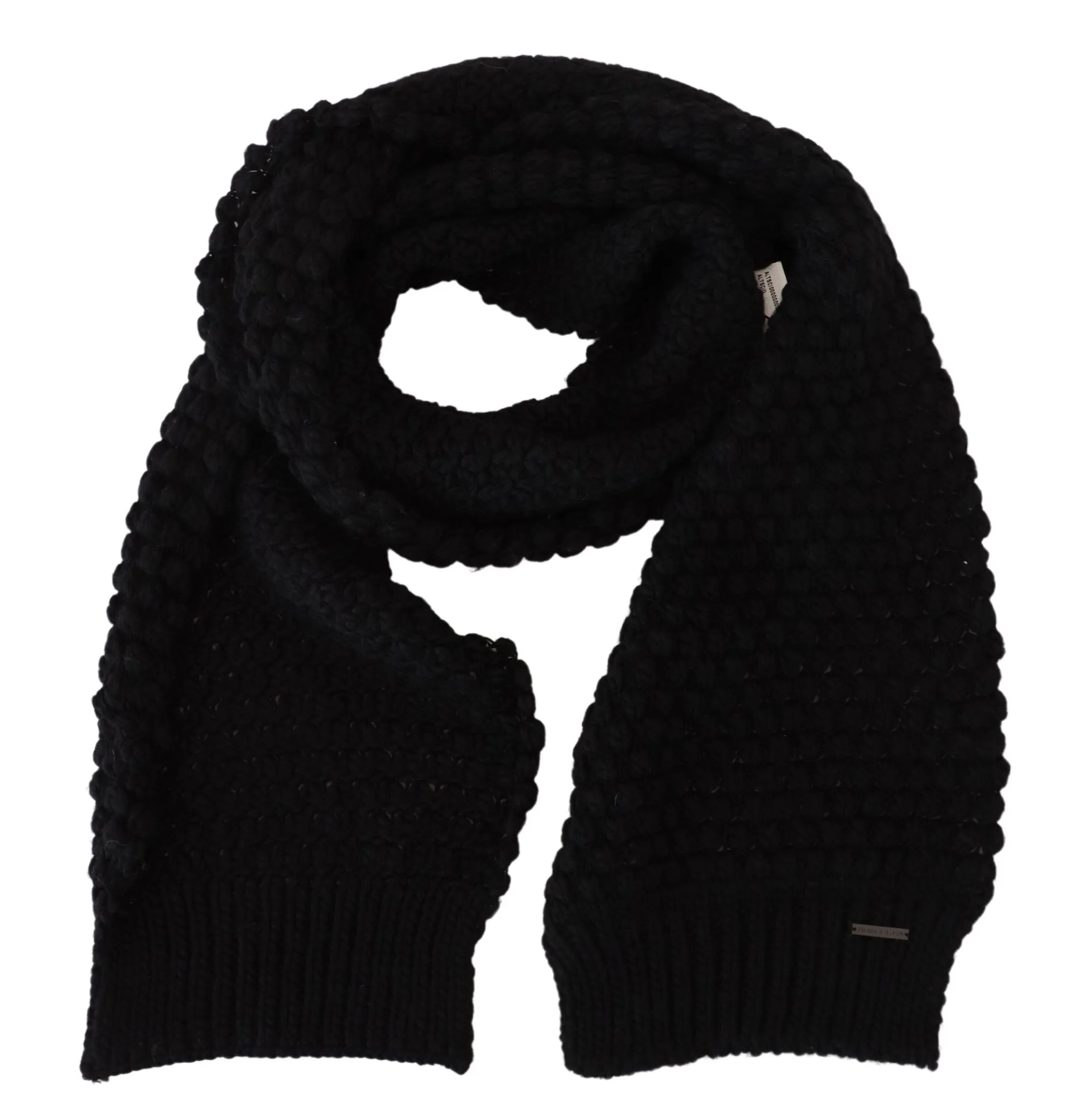Balmain Women's Elegant Black Designer Scarf Wrap