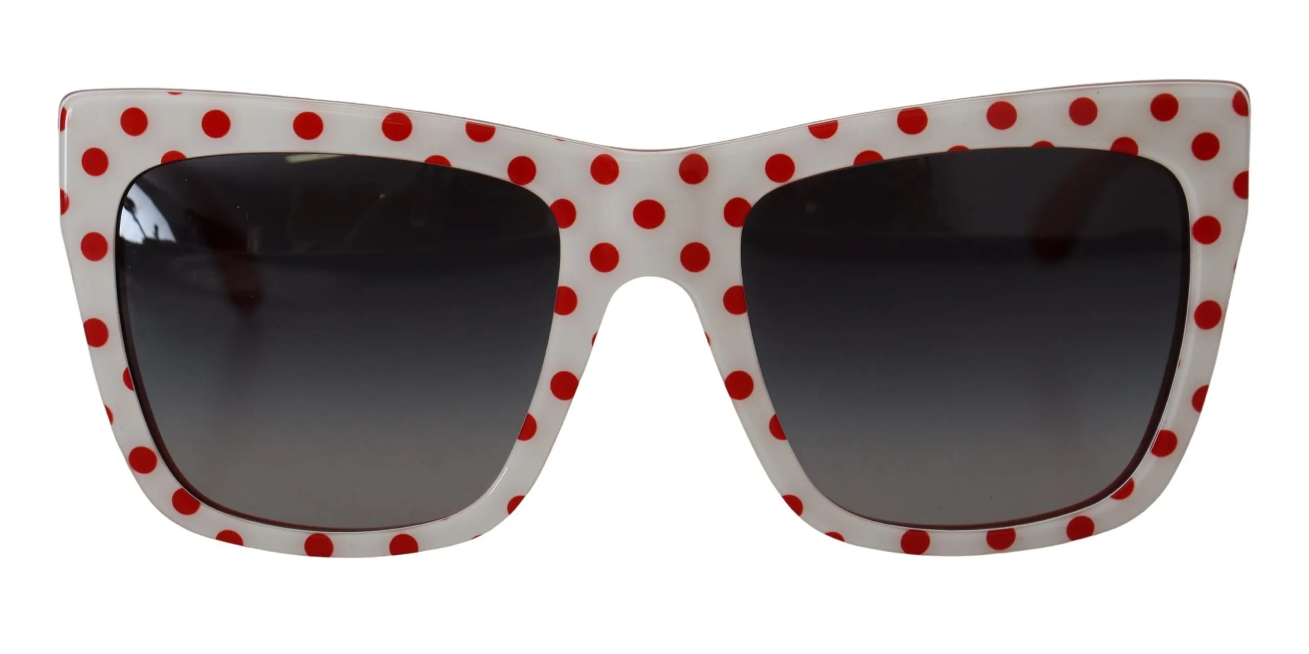 Dolce & Gabbana Women's Chic Red and White Polka Dot Sunglasses