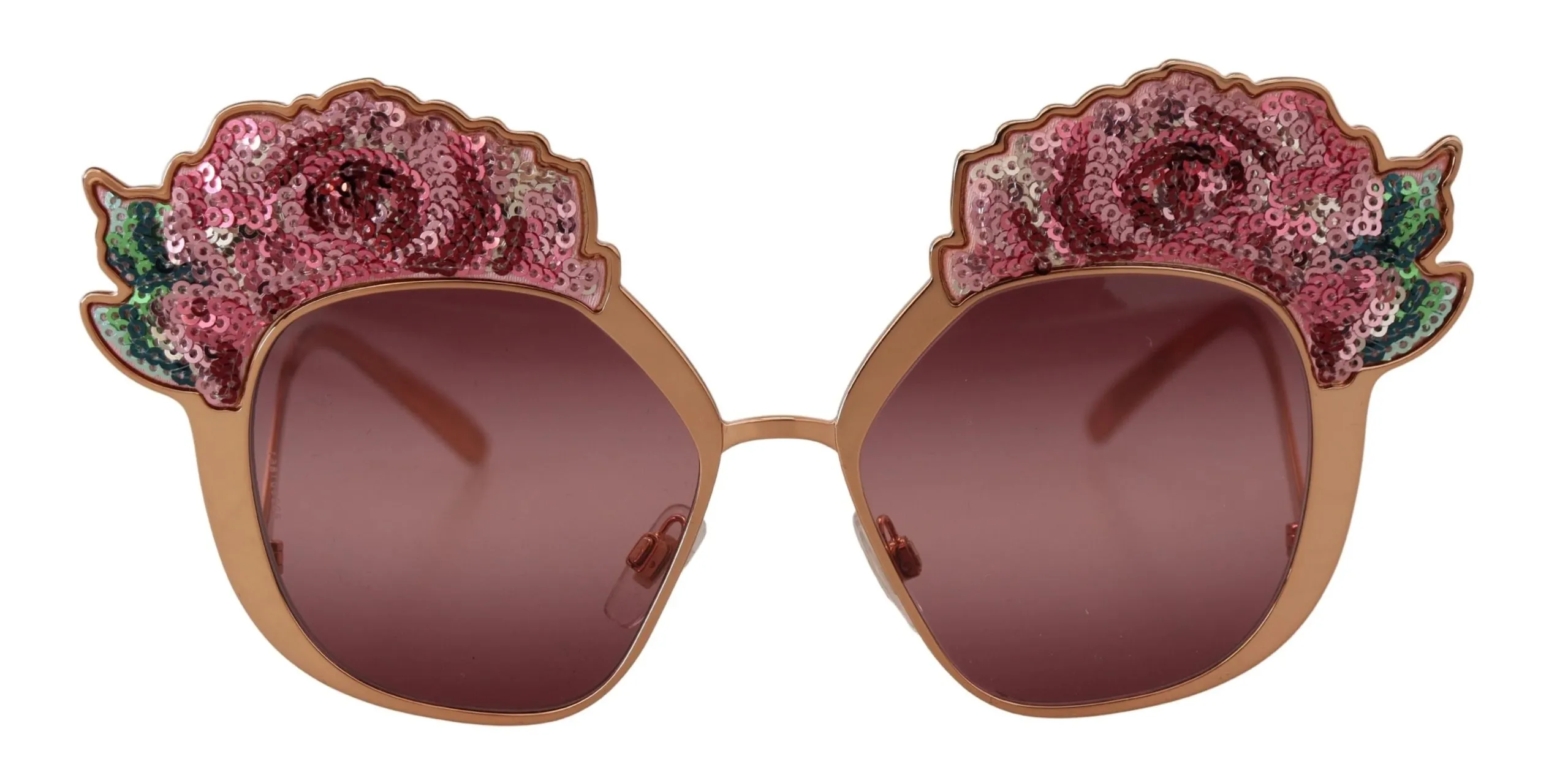 Dolce & Gabbana Women's Chic Rose Sequin Embroidered Sunglasses