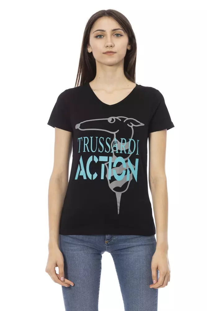Trussardi Action Women's Black Cotton Women's Top