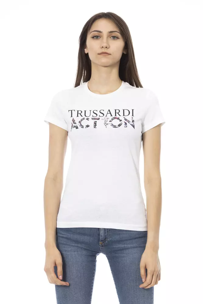 Trussardi Action Women's White Cotton Women's Top