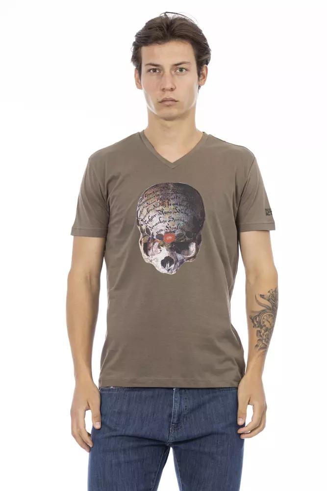 Trussardi Action Men's Brown Cotton Men's T-Shirt
